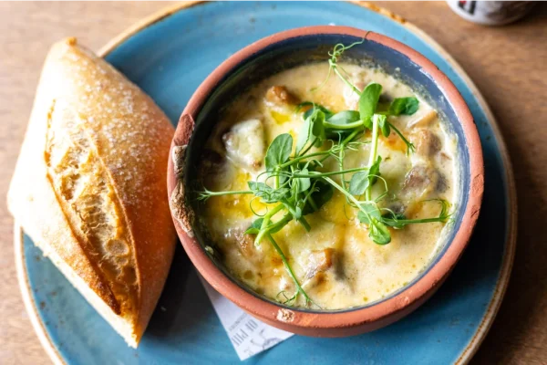 Local sourced produce pub lunch and dinner food at Brace of pheasants Inn Dorset UK