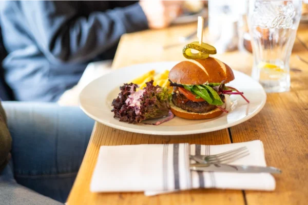Local sourced produce pub lunch and dinner food at Brace of pheasants Inn Dorset UK